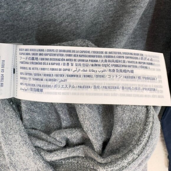 Abercrombie Kids Sweatshirt Boy 15/16 Gray Blue Zip Up Long Sleeve Pockets - Picture 5 of 7